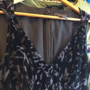 Long Black flowered velvet dress